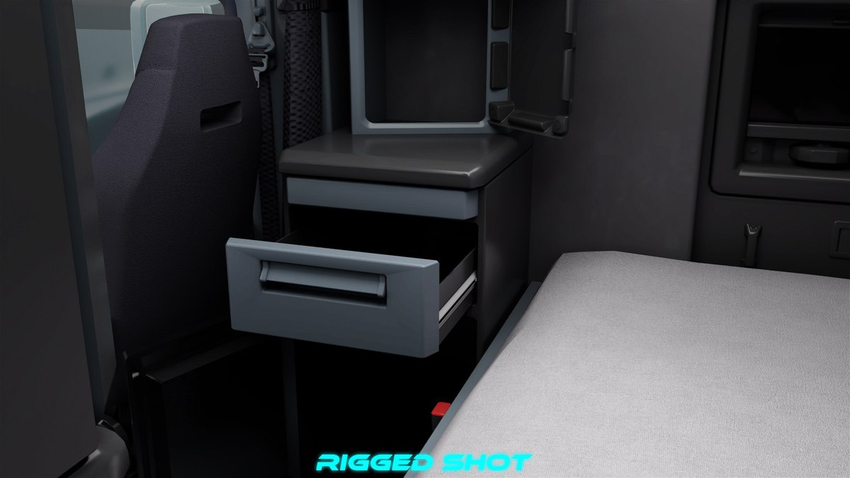 Heavy Truck Chassis 05 Grey Interior URP HDRP Textures