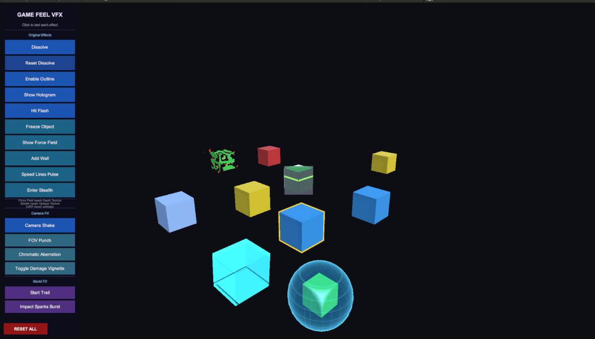 Game Feel VFX Pack - Screen Shake, Hit Flash, Outline & More | URP