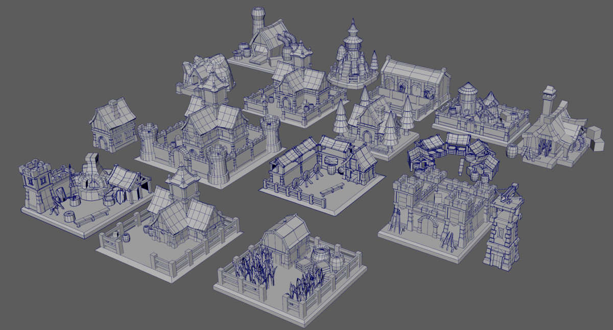 Toon RTS Environment Humans
