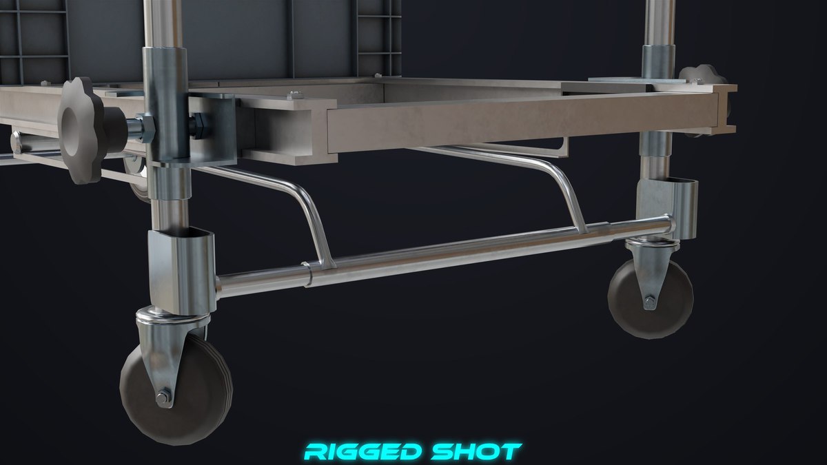 Convertible Hand Truck Steel URP HDRP Textures