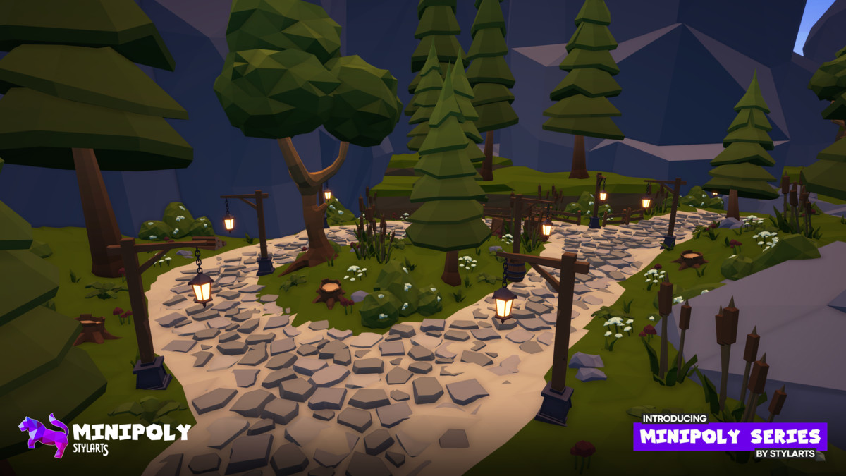 Minipoly Series - Mythic Castle ( Stylized Lowpoly Environment )