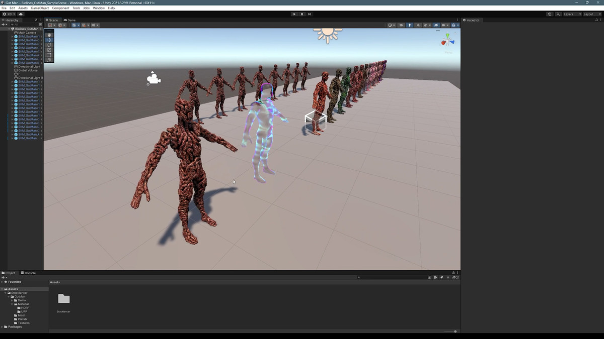 Bio Lines: Gut Man, a Humanoid Character for horror games