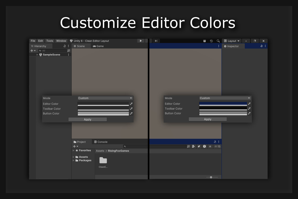 Clean Editor Layout