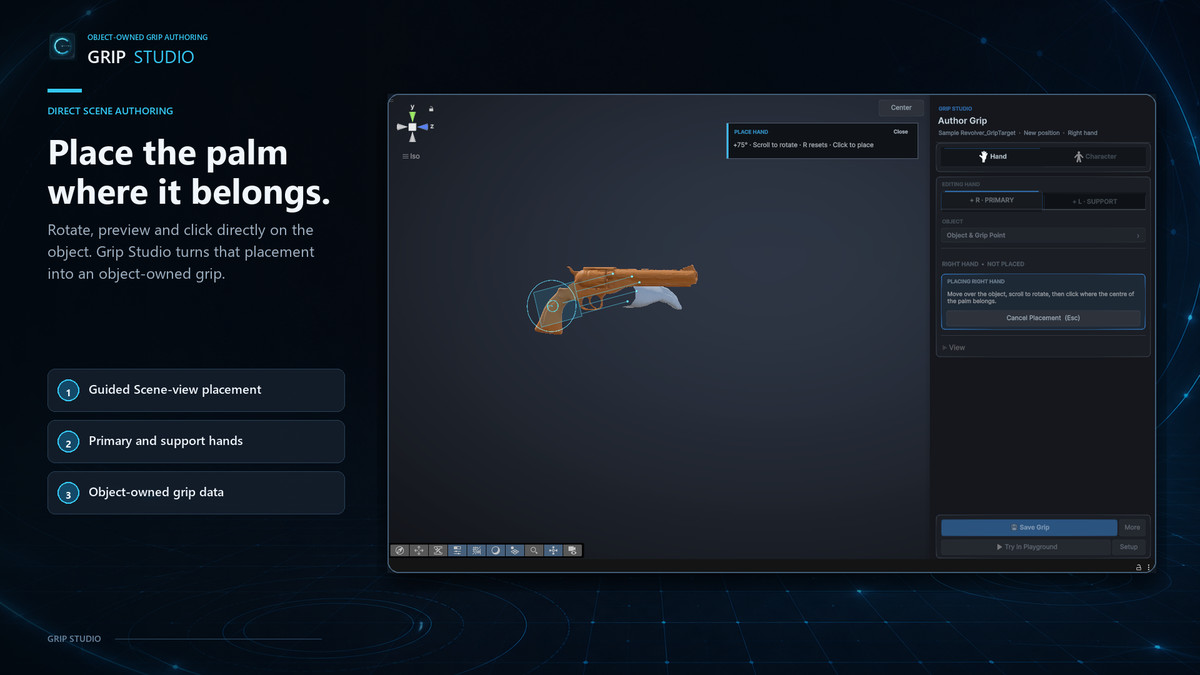Grip Studio – Hand Pose & Weapon Grip Editor