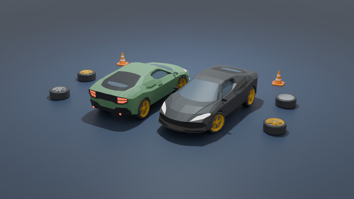 Mobile Optimize-Low Poly Cars