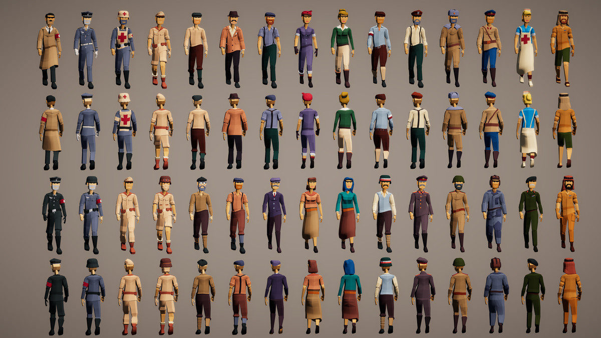 3D Characters World War 2 Lowpoly Pack