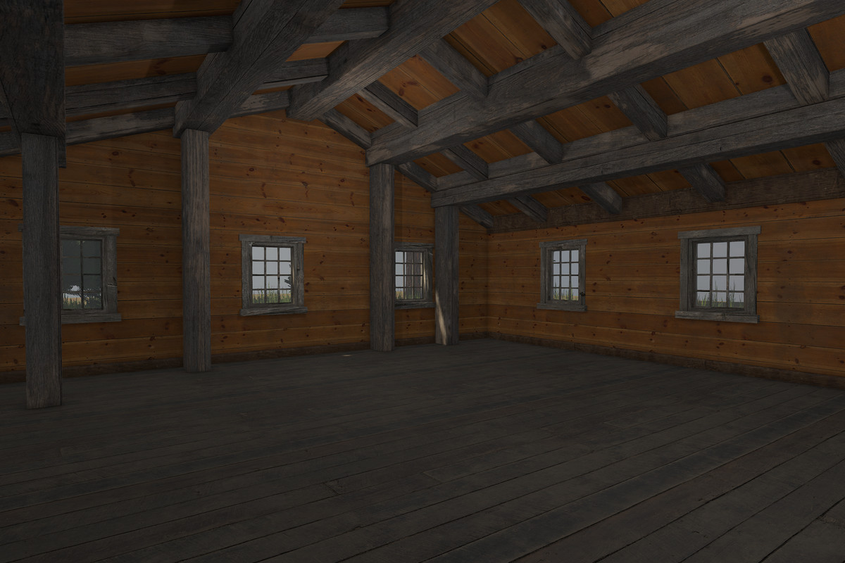 Wooden Log Hunting Cabin