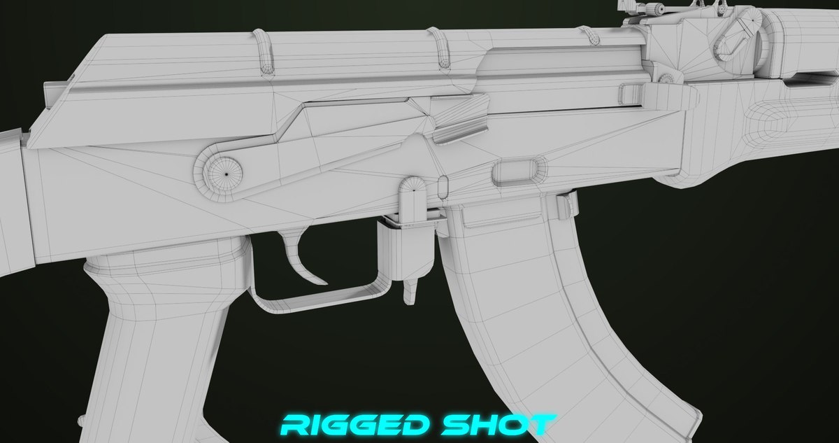 Light Machine Gun 10 Wood URP HDRP Texture