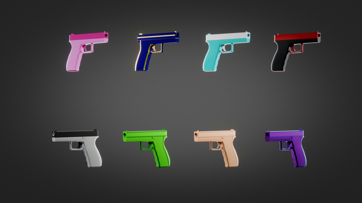 Weapon Color Skins Pack — 230 Variations