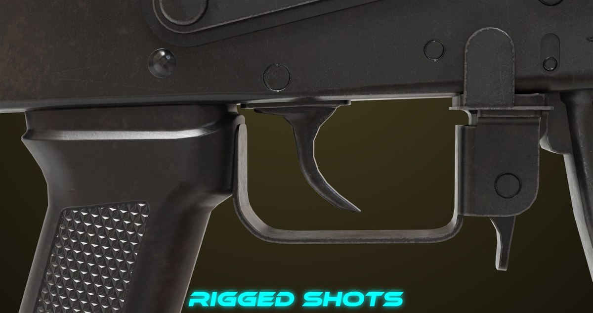 Light Machine Gun 10 Black URP HDRP Textures