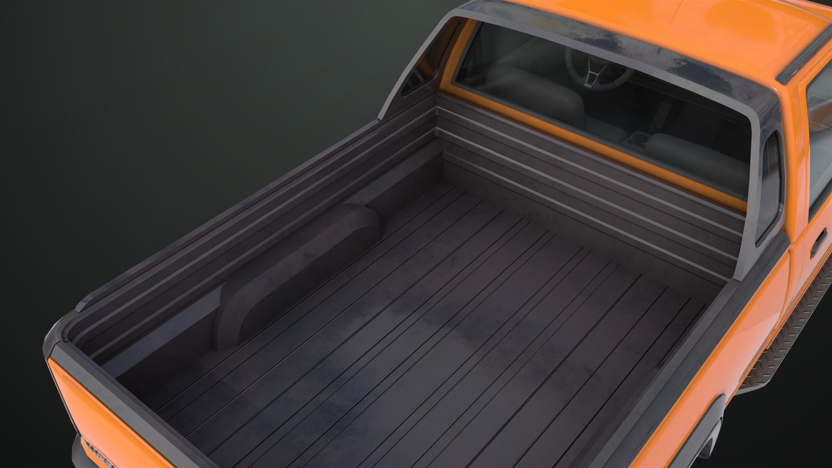 Pickup Truck01 Orange URP HDRP Textures