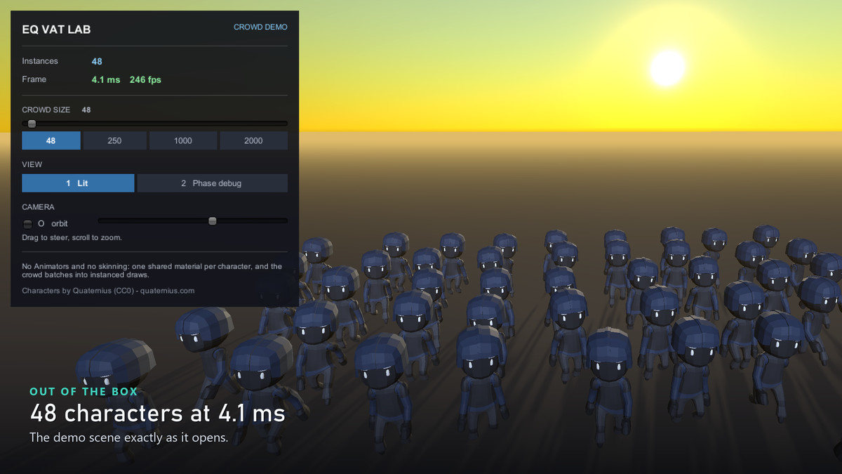 EQ VAT Lab — Vertex Animation Texture Baker & Player (URP)