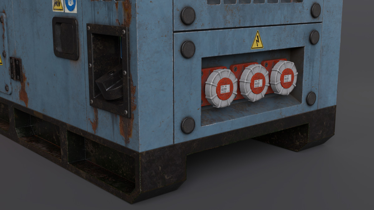 Diesel Generator (Interactive - Game ready)