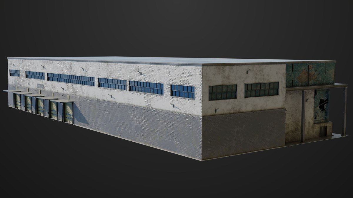 Old Abandoned Warehouse Interior And Exterior URP HDRP Textures