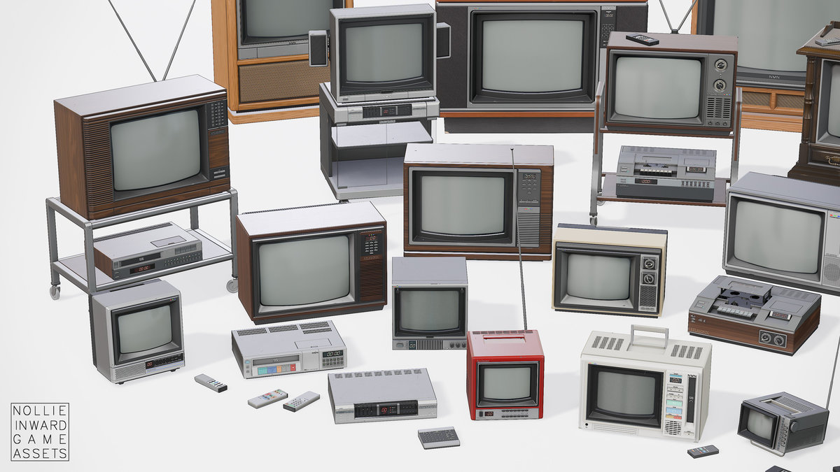 80s TVs Mega Pack - Vintage TV and VCR Collection
