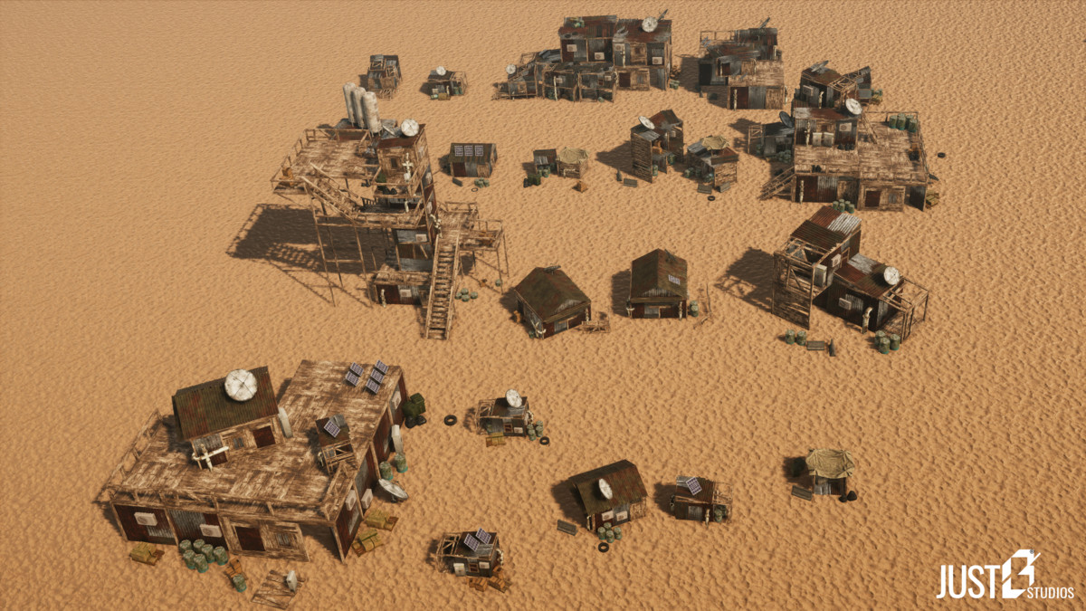 Modular Post Apocalyptic Desert Environment (Desert City,Desert Village)